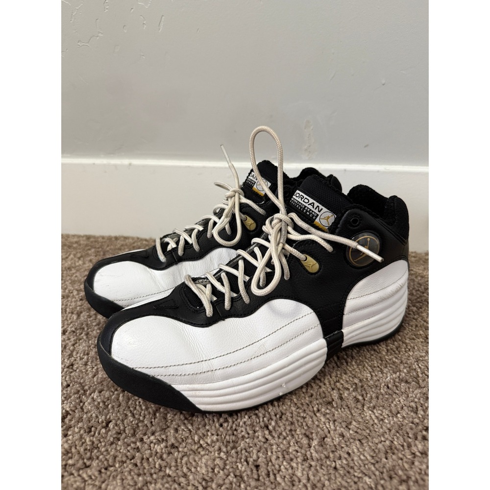 Nike Air Jordan Jumpman‎ 1 White Black Gold Sz 9 CZ9171-101 Basketball Sneakers